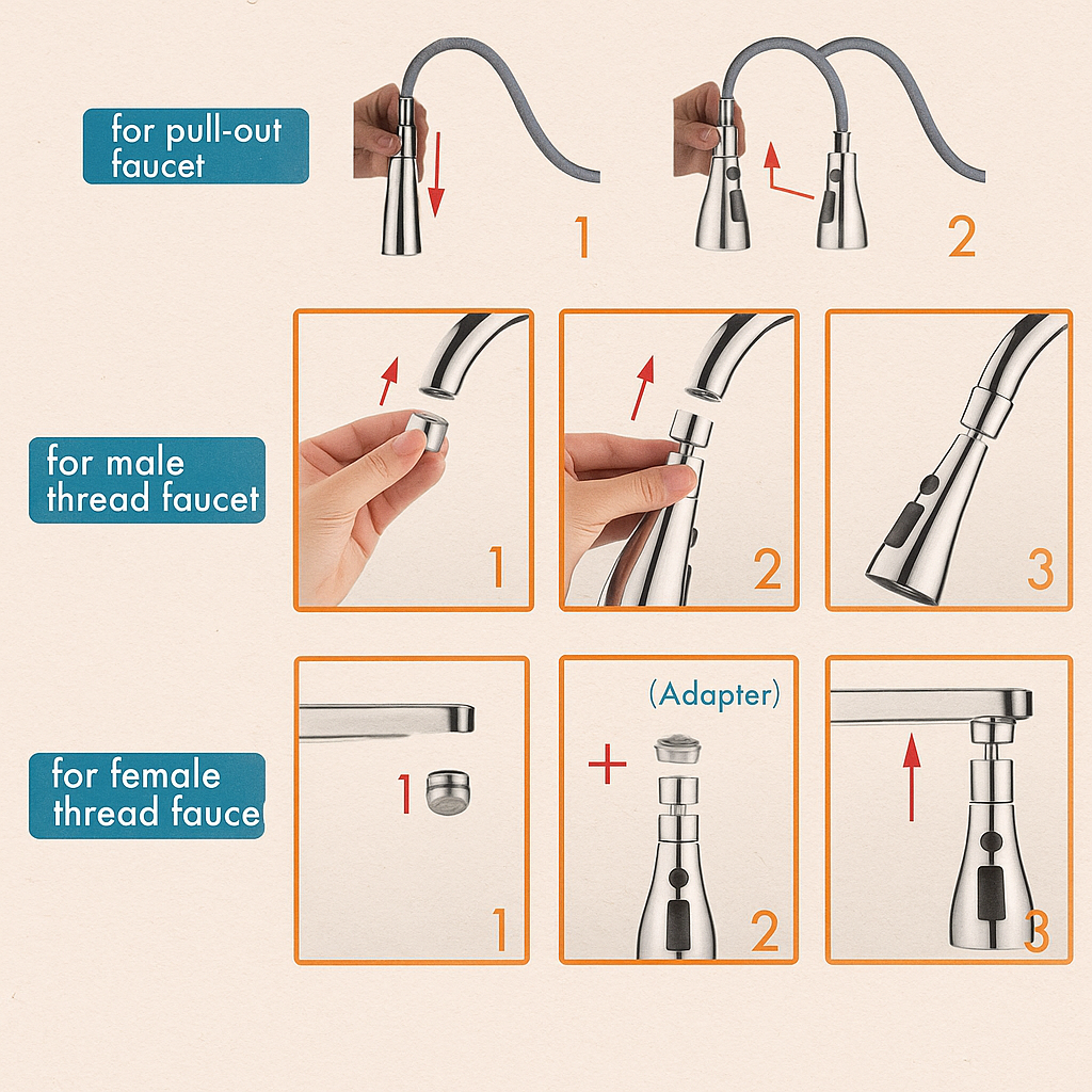 3 Flow Tap Extension