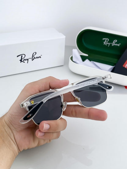 RAYBAN 04 WHITE BLACK